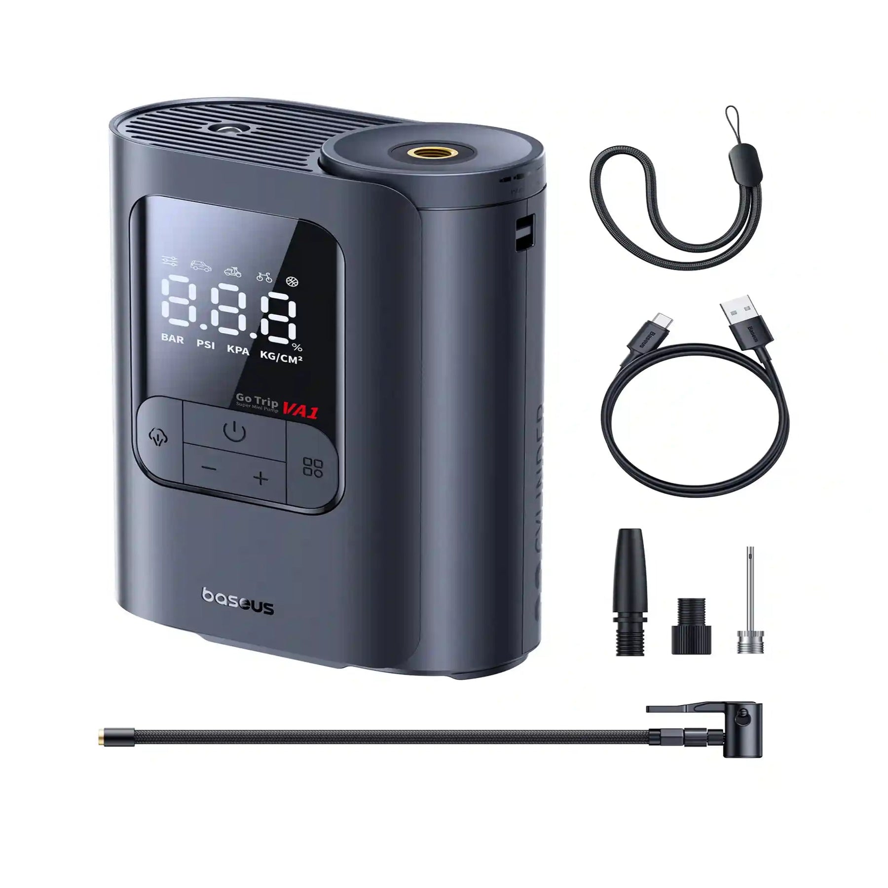 BASEUS GoTrip VA1 Super Mini Cordless Inflator – 22-Cylinder, Cosmic Black | Price in Pakistan