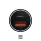BASEUS Golden Contactor Max Dual Fast Charger Car Charger U+C 60W front view
