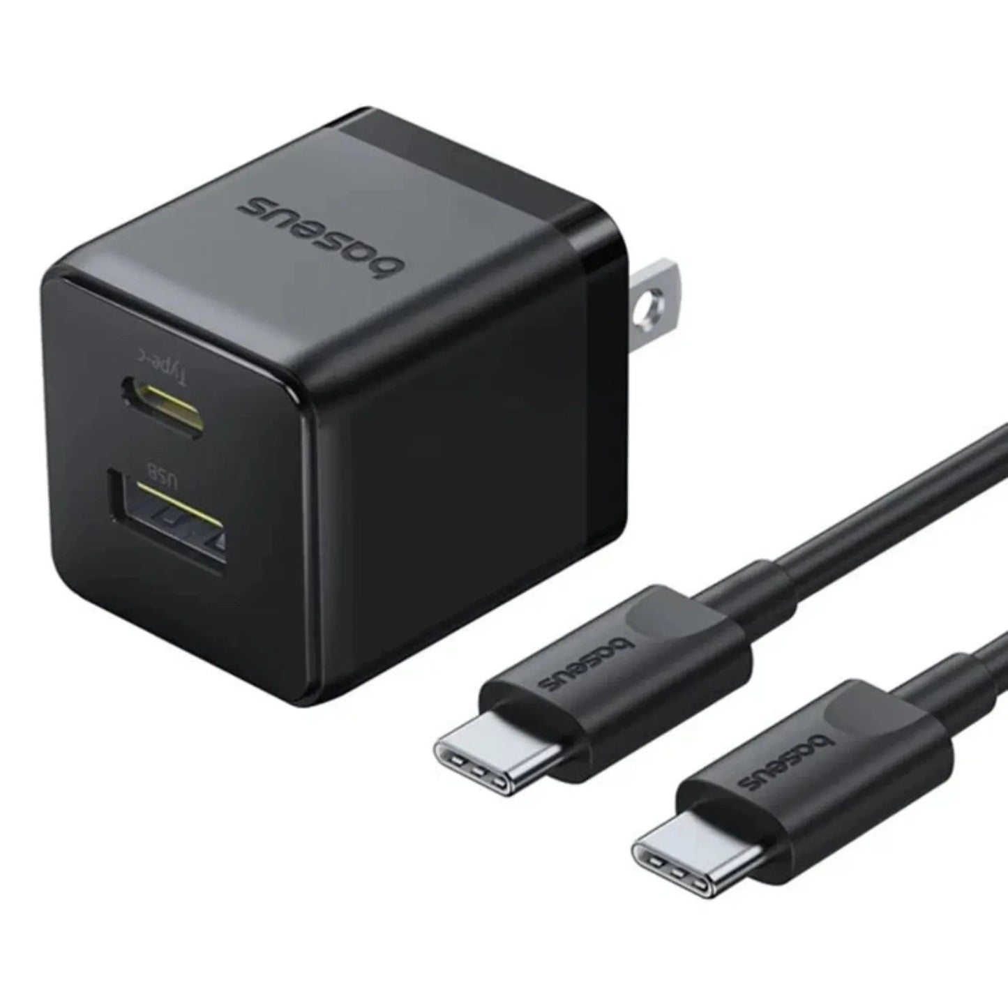 BASEUS Palm Fast Charger C+U 20W US – Price In Pakistan (With Baseus Mini White USB‑C to USB‑C 60W Cable) - dynsol