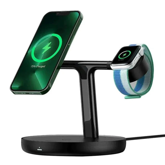 BASEUS Swan 3-in-1 Wireless Magnetic Charging Bracket 20W – Black (Universal Version) Price in Pakistan | Dynsol.pk - dynsol