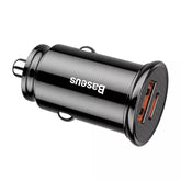 Baseus 30w Car Charger With USB + Type C Port