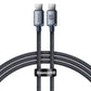 BASEUS Crystal Shine Series Fast Charging Data Cable Type-C to Type-C – 100W, 2M Black - dynsol