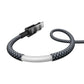 BASEUS USB-C 100W Fast Charging Cable 1M in black, braided texture with LED power indicator
