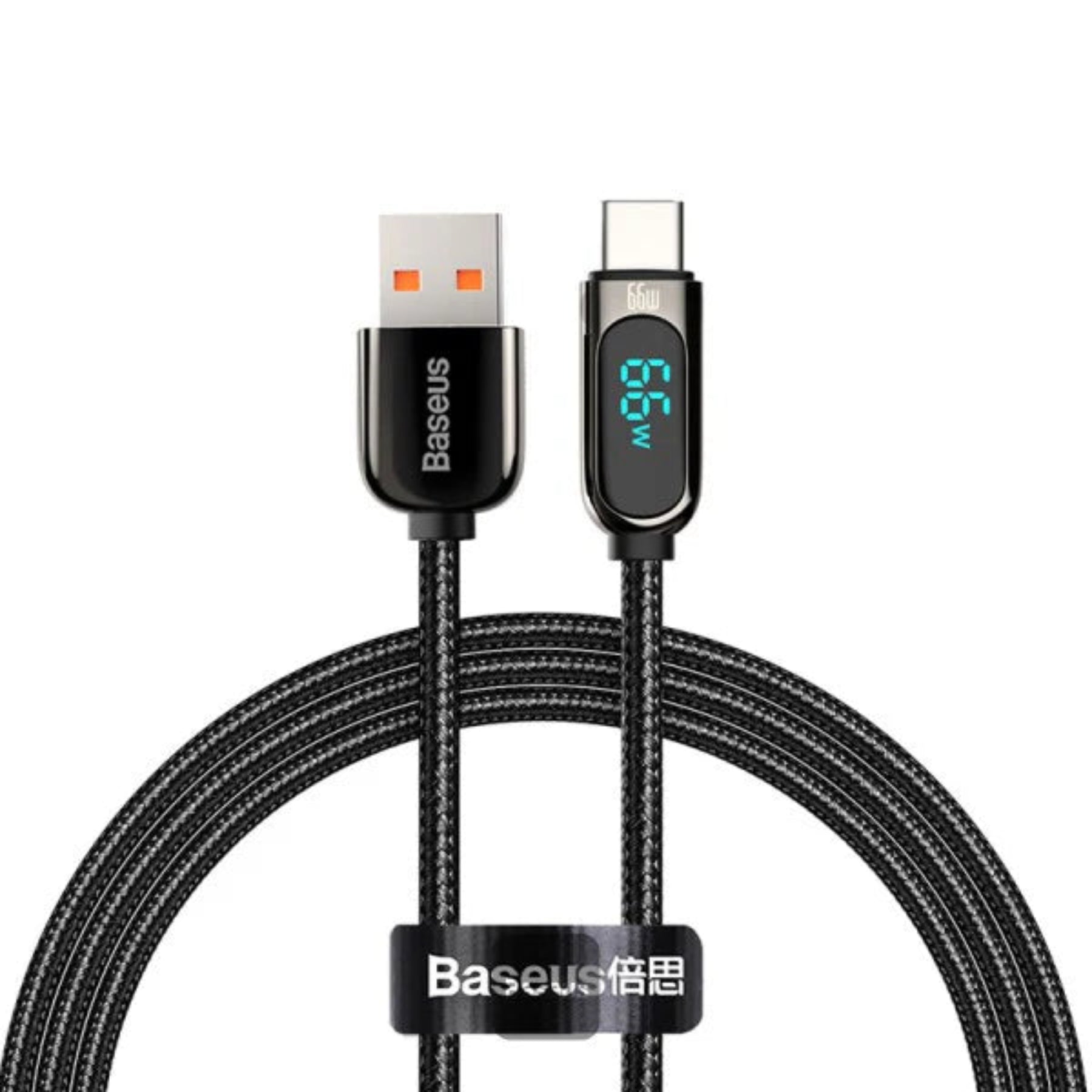 BASEUS Display Fast Charging Data Cable USB to Type-C – 66W (1M / 2M)