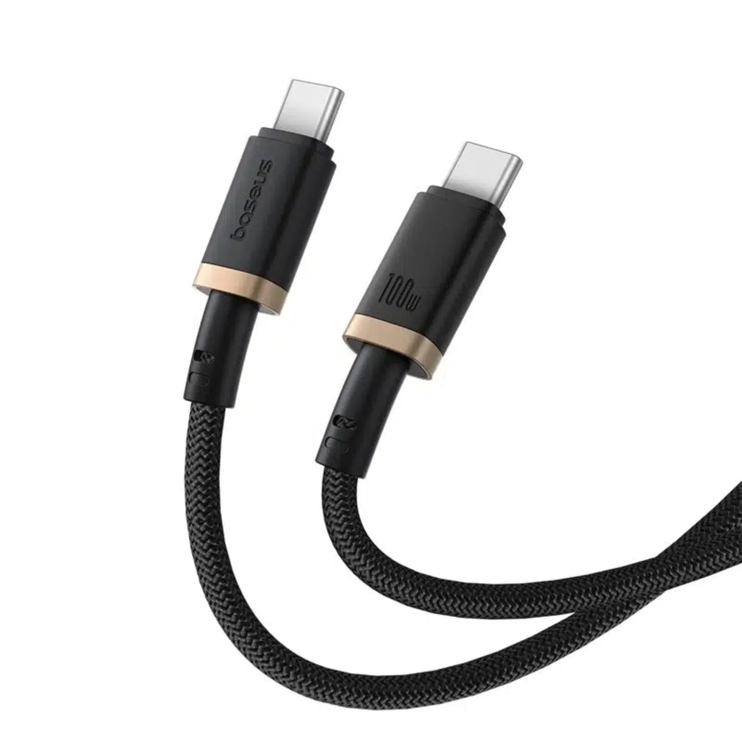 BASEUS DURA Series Fast Charging Cable Type-C to Type-C – 100W, 1M Gold + Black - dynsol