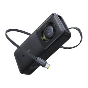 BASEUS FREE2PULL Power Bank with Retractable Cable 10000mAh – 30W Cosmic Black