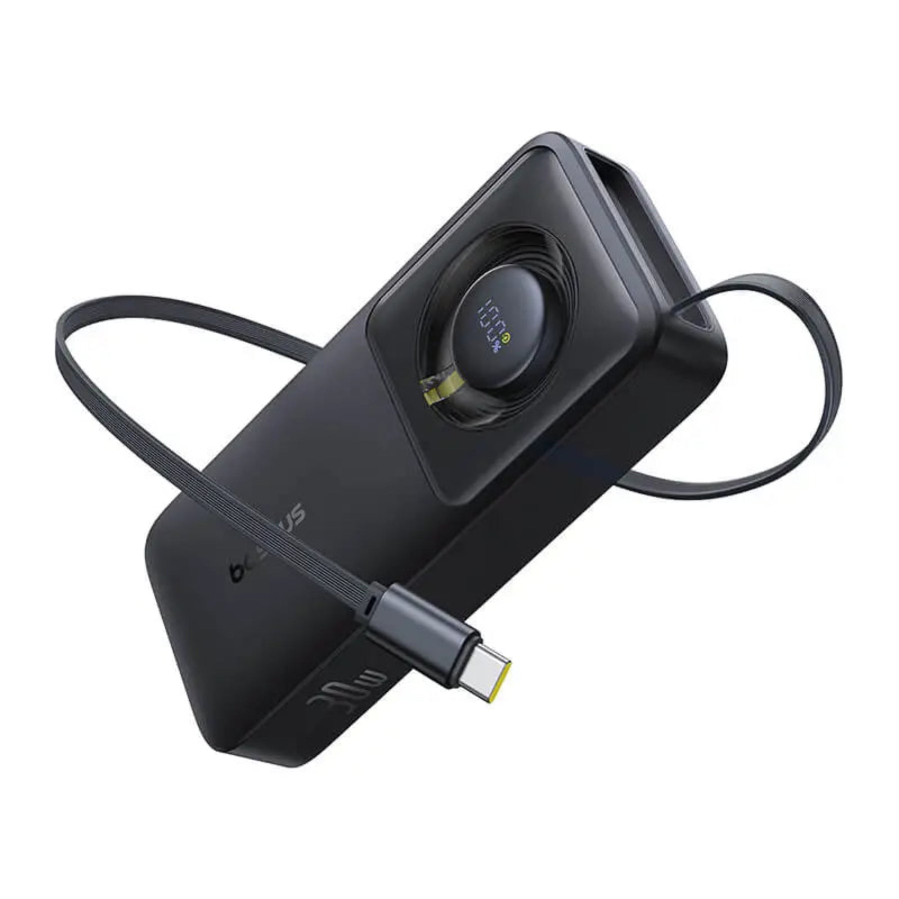 BASEUS FREE2PULL Power Bank with Retractable Cable 10000mAh – 30W Cosmic Black