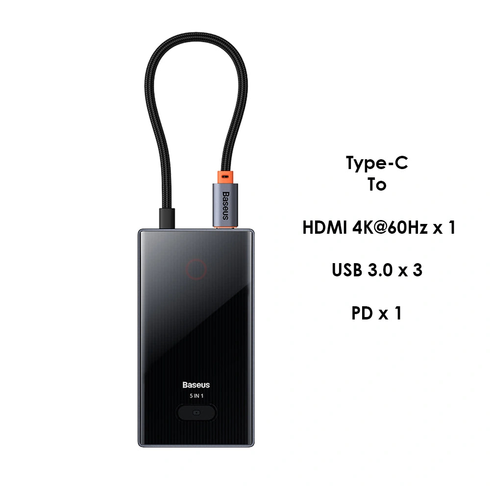 Baseus (WKYY030113) PioneerJoy 5-Port Type-C HUB Adapter