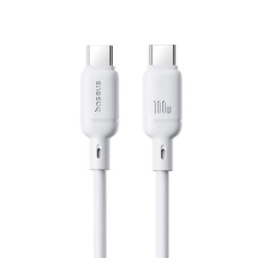 BASEUS Silky Series Fast Charging Cable Type-C to Type-C – 100W (1M / 2M)