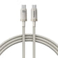 BASEUS Titanium Alloy Fast Charging Cable Type-C to Type-C – 100W, 1M (Galaxy Titanium Gold) - dynsol