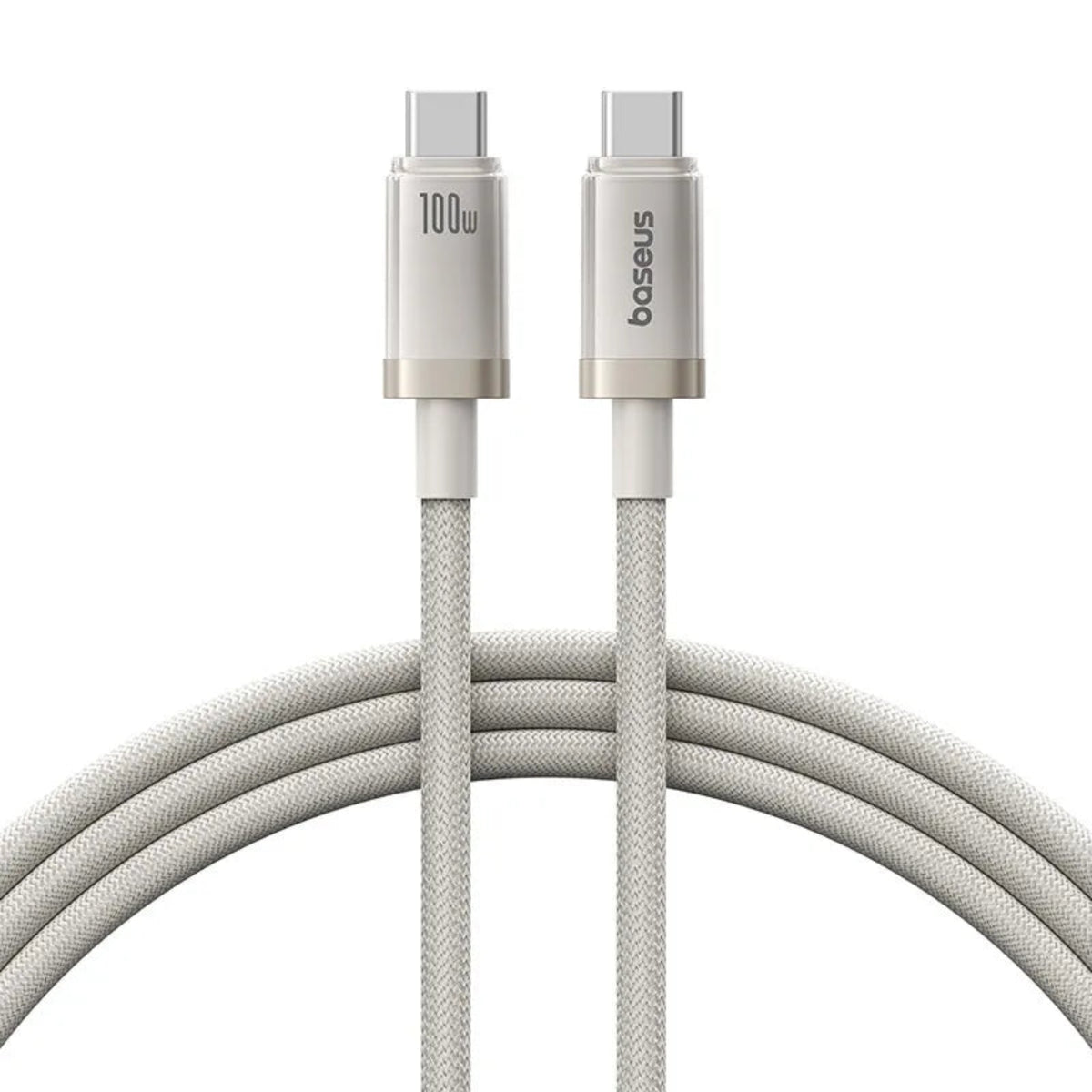 BASEUS Titanium Alloy Fast Charging Cable Type-C to Type-C – 100W, 1M (Galaxy Titanium Gold)