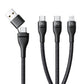 BASEUS Flash Series 3 Two-for-Three Fast Charging Cable U+C to C+C+L – 100W, 1.5M