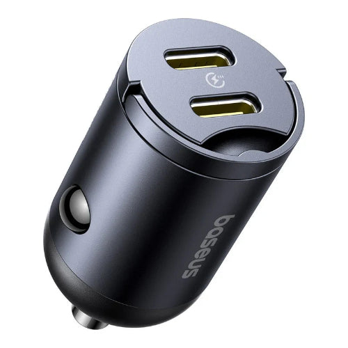 Baseus Tiny Star Mini 30W Dual USB-C Car Charger | dynsol.pk