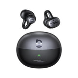 Baseus Inspire XC1 open-ear true wireless earbuds in black with charging case, top view