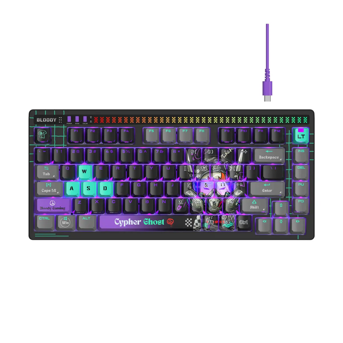 Bloody AT75 Alpha Cypher Ghost Mechanical Keyboard Price in Pakistan