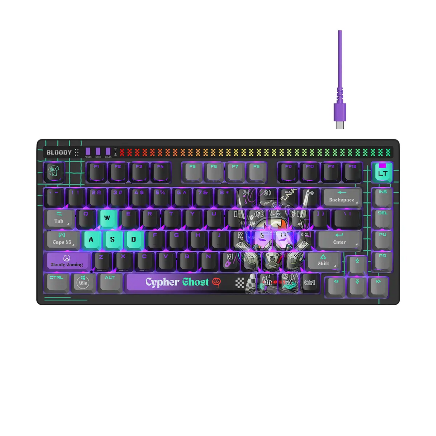 Bloody AT75 Alpha Cypher Ghost Mechanical Keyboard Price in Pakistan