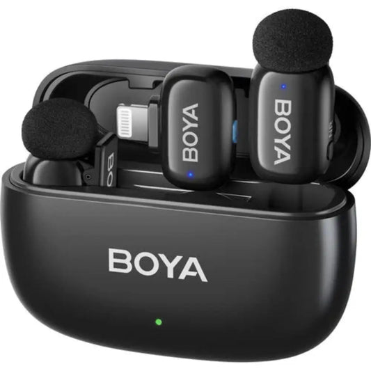 Boya Mini 2 03, Boya Mini 2 Lightning, Boya wireless microphone, dual wireless microphone, wireless lavalier mic, Boya mic price in Pakistan, wireless mic for iPhone, Lightning wireless microphone, vlogging microphone for iPhone, YouTube microphone iPhone, Boya Mini 2 03 price in Pakistan, Boya Mini 2 Lightning dual mic for iPhone, best wireless microphone for iPhone video recording Pakistan, dual mic for interviews and podcasting iPhone, wireless microphone with charging case powerbank, affordable wireless