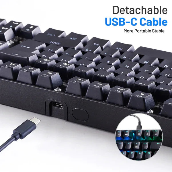 COOLERPLUS CPK-M450 RGB Mechanical Gaming Keyboard With 87 Keys - dynsol