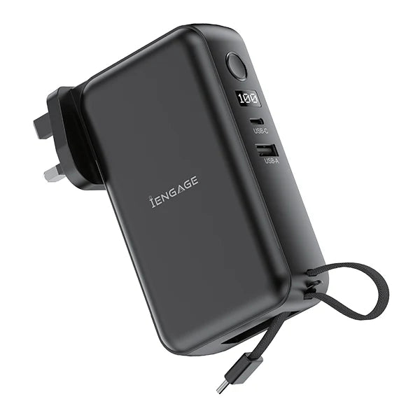 Baseus PicoGo AM61 Qi2.2 Magnetic Power Bank with Built in Cable 10000mAh 45W Cosmic Black Advanced Series