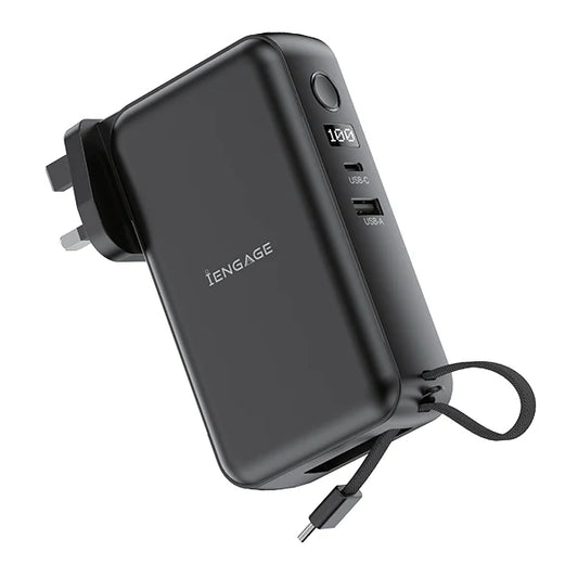 Baseus PicoGo AM61 Qi2.2 Magnetic Power Bank with Built in Cable 10000mAh 45W Cosmic Black Advanced Series