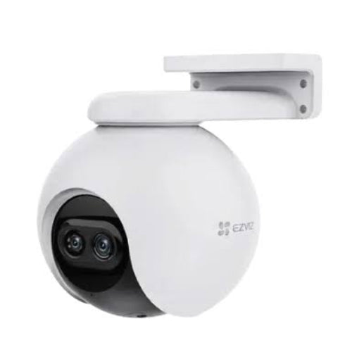 The EZVIZ C8PF Dual Lens Pan & Tilt Wi-Fi Camera is AI human shape detection, two-way talk, 360° panoramic coverage, and IR night vision.