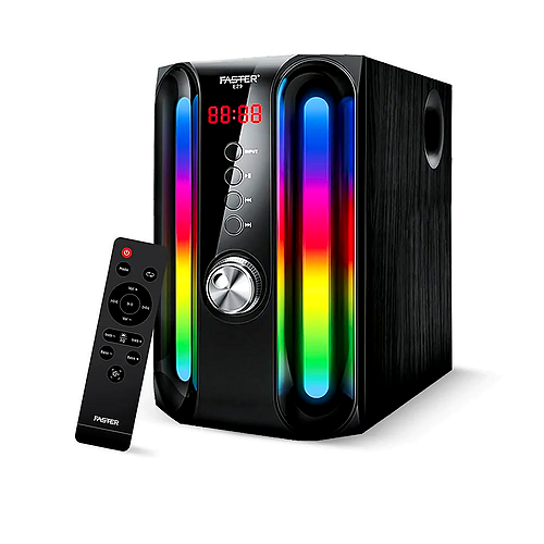 Faster E29 Theatre Core Speakers – 40W Audio, Dedicated Bass Driver, AC-Powered Design