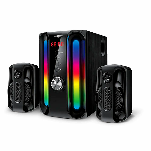 Faster E29 Theatre Core Speakers – 40W Audio, Dedicated Bass Driver, AC-Powered Design