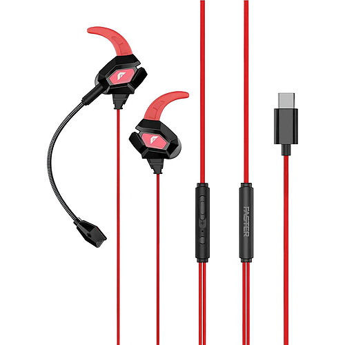Faster GH-1C Type-C gaming handsfree with detachable mic