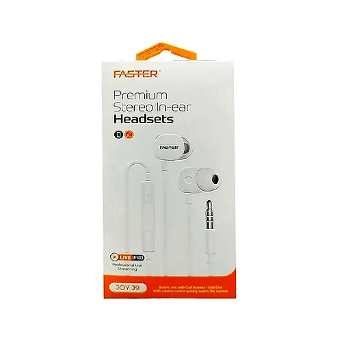 Faster J9 Handsfree – 3.5mm Audio, Wired Design, Personal Listening
