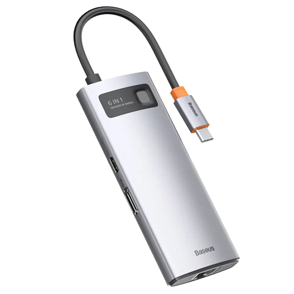 Baseus Metal Gleam Series 6 in 1 Multifunctional Type-C Hub Price in Pakistan | dynsol.pk - dynsol
