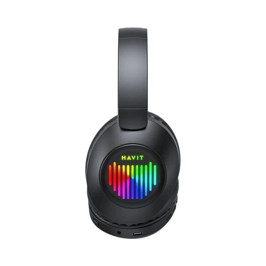 Havit H663BT RGB Lighting Bluetooth v5.1 Over-Ear Foldable Wireless Headphones Best Price in Pakistan | dynsol.pk - dynsol