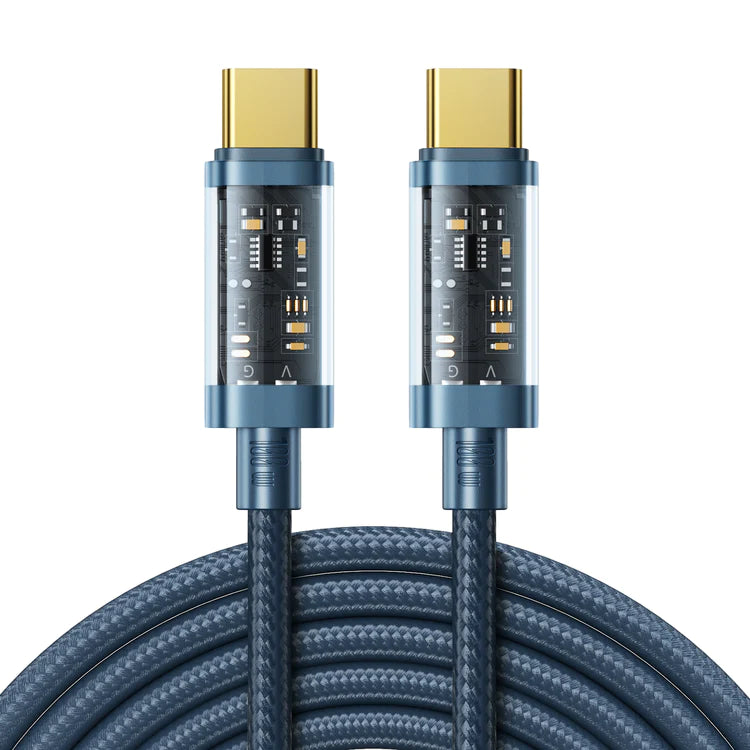 JOYROOM S-CC100A12 Type-C To TYPE-C 100W Data Cable 1.2m Blue