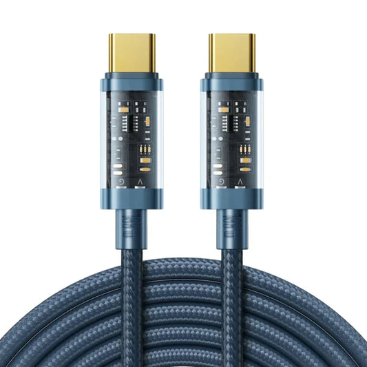 Joyroom S-CC100A12 Type-C to Type-C 100W Data Cable 1.2m Blue – Best Price in Pakistan | dynsol.pk - dynsol