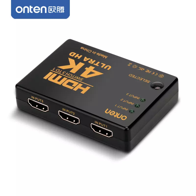 Onten 7593 3 in 1 Out HDMI 4K Splitter Converter