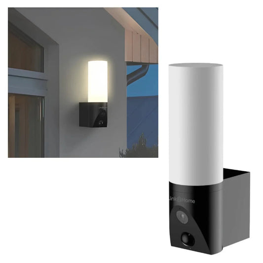 Link2Home Wired 1080p 3MP Smart Porchlight with Camera & Auto Tracking - dynsol