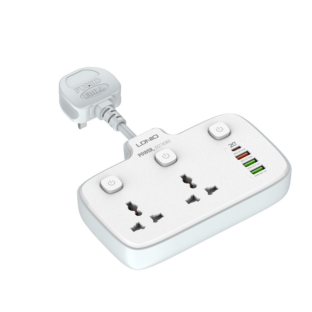 LDNIO Outlets Portable Electrical Extension Socket SC2413 | Best Price in Pakistan | dynsol.pk