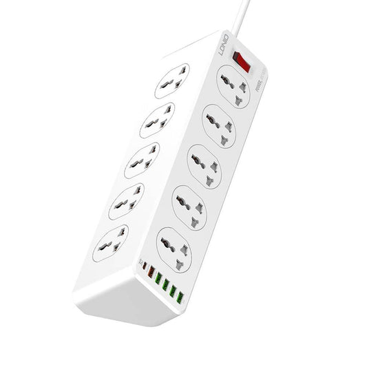 LDNIO SC10610 Extension 10 AC Outlets Universal Power Strip | Best Price in Pakistan | Dynsol.pk - dynsol