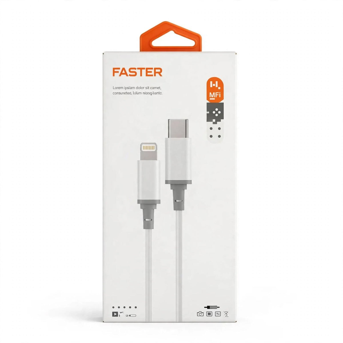 Faster FCTP3 Pro iOS iOS Data Cable – Lightning device connection & charging and data