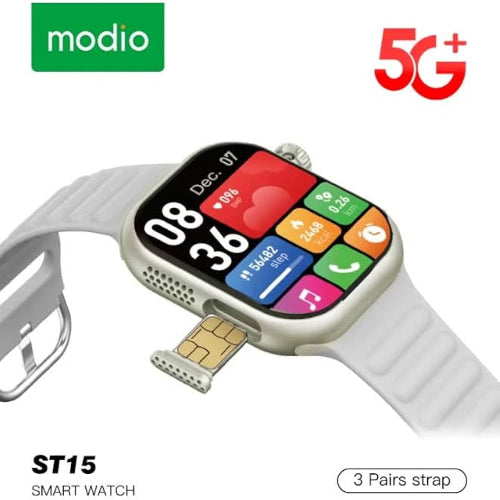 Modio ST15 Android Smartwatch (6GB + 128GB) | AMOLED Display, 4G SIM &amp; 360° Rotating Camera | Price in Pakistan | Dynsol.pk