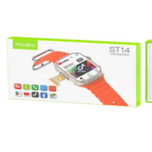 Modio ST14 Smart Watch Ultra | 2.2″ Android 5G SIM Smart Watch, 6+64GB, GPS & Camera | Price in Pakistan | Dynsol.pk - dynsol