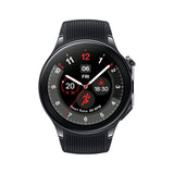 OnePlus Watch 2 Black Steel smartwatch with round AMOLED display and black strap