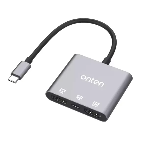 Onten 9175S Type-C to Dual HDMI 4K Adapter with PD 3.0 | Expand Your Display | Best Price in Pakistan | Dynsol.pk - dynsol
