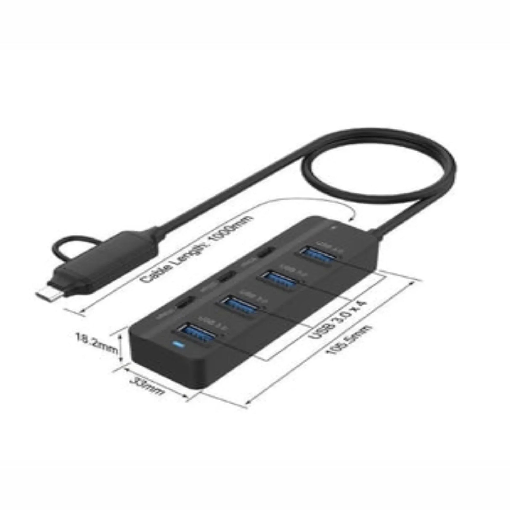 Onten OTN CA5306 7 in 2 USB-C/USB 3.0 7-Port HUB – Best Price in Pakistan | Dynsol.pk - dynsol