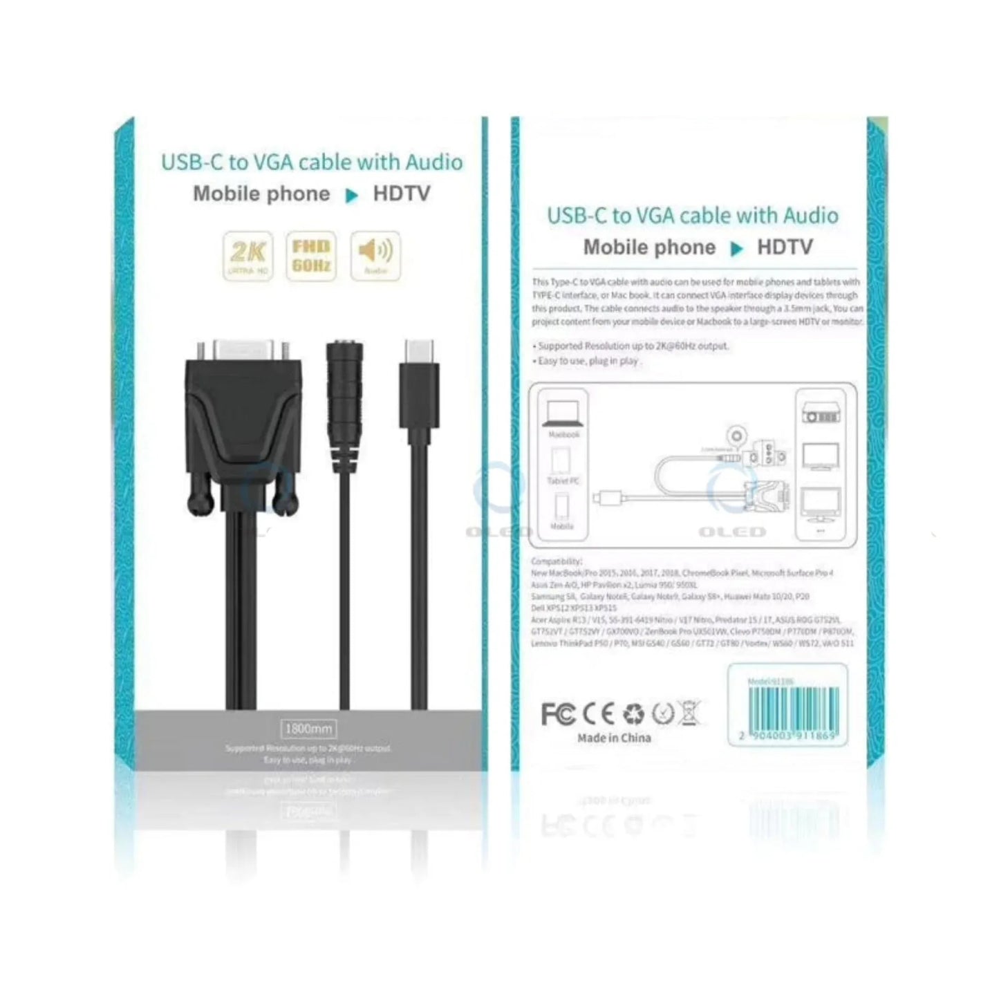 Onten USB-C to VGA with Audio Adapter | High-Definition Video and Audio Connector | Best Price in Pakistan | Dynsol.pk - dynsol