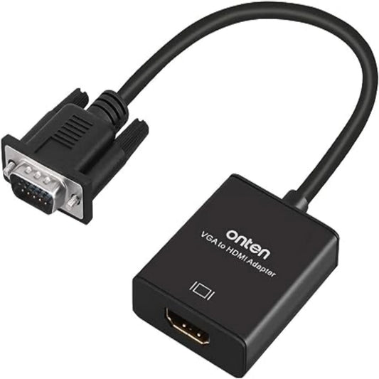 Onten VGA to HDMI Display Adapter | Convert Legacy VGA to HDMI with Audio | Best Price in Pakistan | Dynsol.pk - dynsol