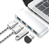 Basix T4 USB-C / Type-C tob 4 USB 3.0 HUB Aluminum Alloy Adapter - dynsol