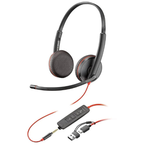 Plantronics Blackwire C3225 Price in Pakistan | Stereo USB + 3.5mm Headset | dynsol.pk