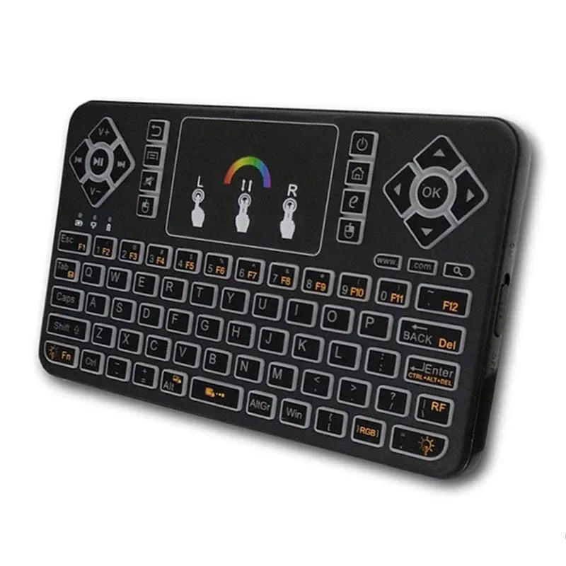Mini Wireless Keyboard with Touchpad- Q9 (Backlit LED) - dynsol