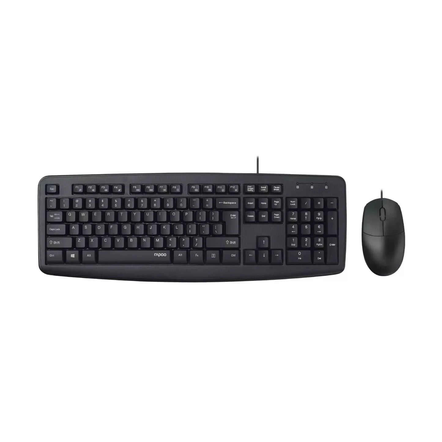 RAPOO NX1600 Wired Mouse &amp; Keyboard Combo US Black Price in Pakistan | dynsol.pk - dynsol