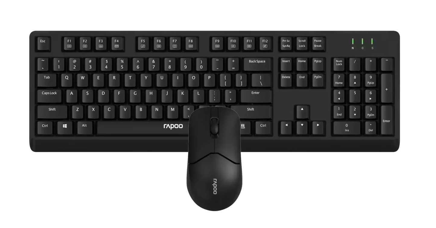 RAPOO X1500 Pro Wireless Mouse & Keyboard Combo US Black Price in Pakistan | dynsol.pk - dynsol